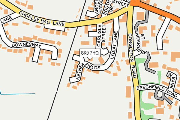 SK9 7HQ map - OS OpenMap – Local (Ordnance Survey)