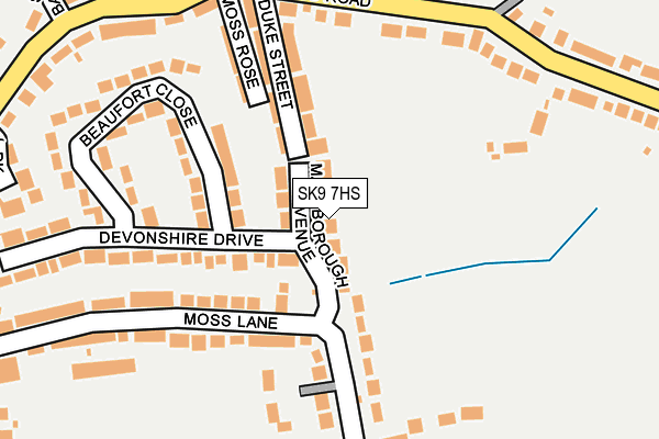 SK9 7HS map - OS OpenMap – Local (Ordnance Survey)
