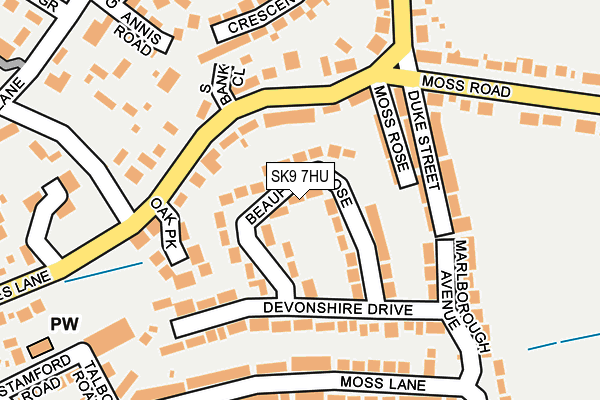 SK9 7HU map - OS OpenMap – Local (Ordnance Survey)