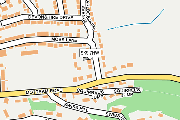 SK9 7HW map - OS OpenMap – Local (Ordnance Survey)