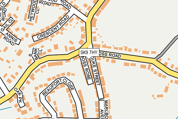 SK9 7HY map - OS OpenMap – Local (Ordnance Survey)