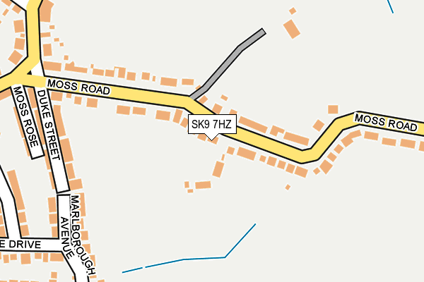 SK9 7HZ map - OS OpenMap – Local (Ordnance Survey)