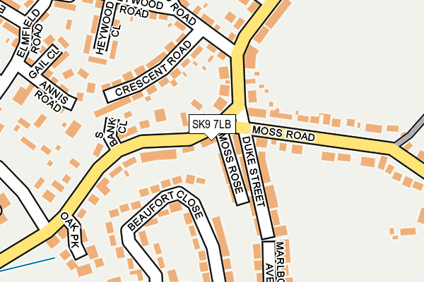 SK9 7LB map - OS OpenMap – Local (Ordnance Survey)