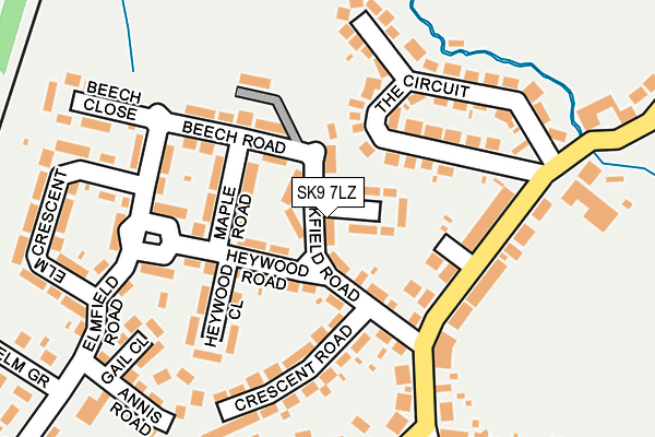 SK9 7LZ map - OS OpenMap – Local (Ordnance Survey)