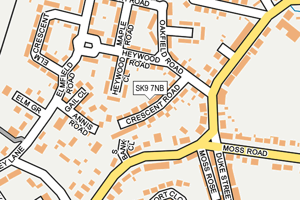 SK9 7NB map - OS OpenMap – Local (Ordnance Survey)