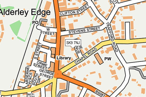 SK9 7NJ map - OS OpenMap – Local (Ordnance Survey)