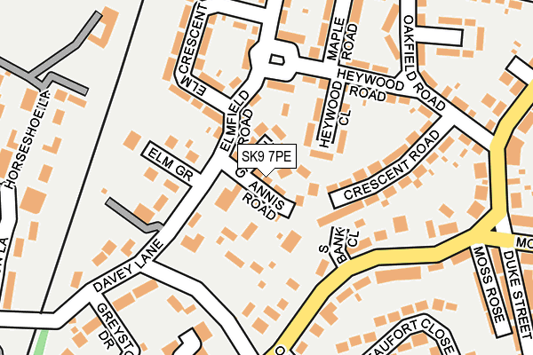 SK9 7PE map - OS OpenMap – Local (Ordnance Survey)