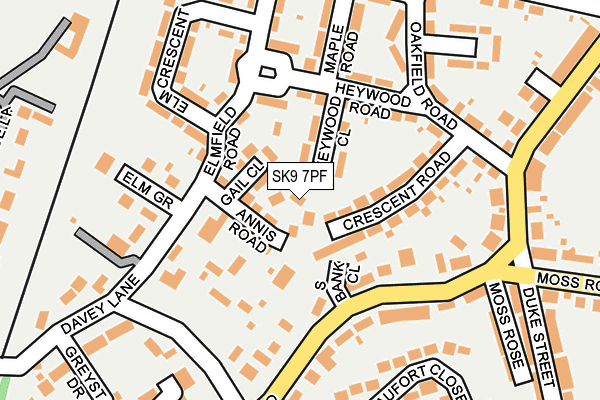 SK9 7PF map - OS OpenMap – Local (Ordnance Survey)
