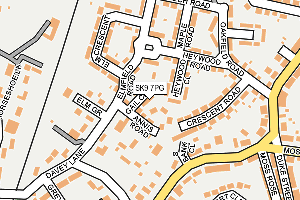 SK9 7PG map - OS OpenMap – Local (Ordnance Survey)