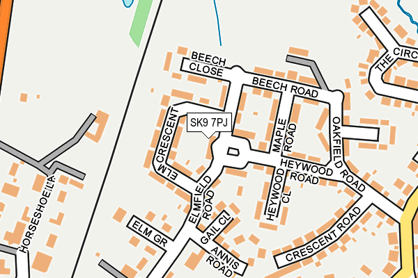 SK9 7PJ map - OS OpenMap – Local (Ordnance Survey)