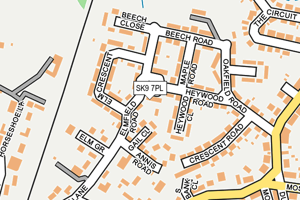 SK9 7PL map - OS OpenMap – Local (Ordnance Survey)