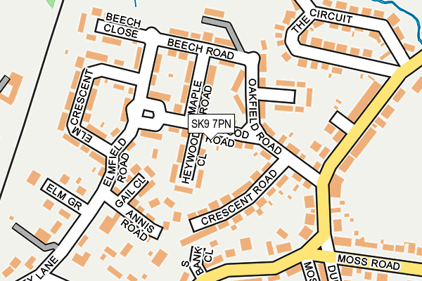 SK9 7PN map - OS OpenMap – Local (Ordnance Survey)