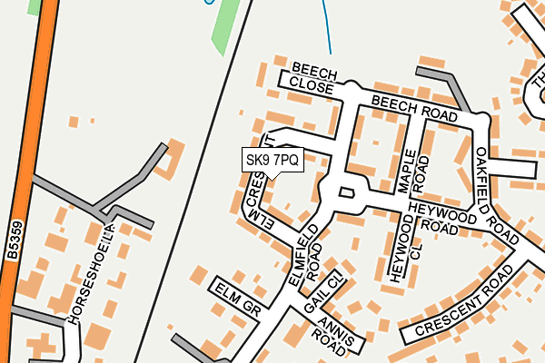 SK9 7PQ map - OS OpenMap – Local (Ordnance Survey)