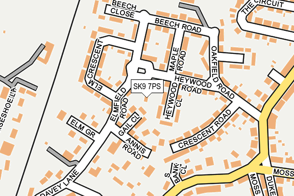 SK9 7PS map - OS OpenMap – Local (Ordnance Survey)