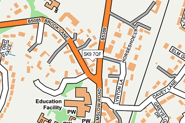 SK9 7QF map - OS OpenMap – Local (Ordnance Survey)