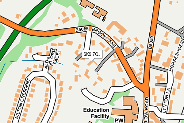Map of BROOK LANE ESTATES LIMITED at local scale