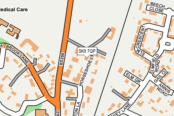 SK9 7QP map - OS OpenMap – Local (Ordnance Survey)