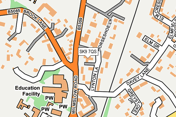 SK9 7QS map - OS OpenMap – Local (Ordnance Survey)