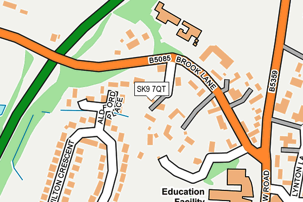 SK9 7QT map - OS OpenMap – Local (Ordnance Survey)