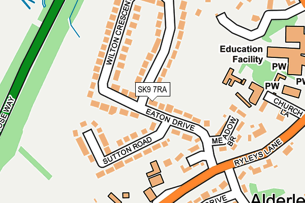 SK9 7RA map - OS OpenMap – Local (Ordnance Survey)