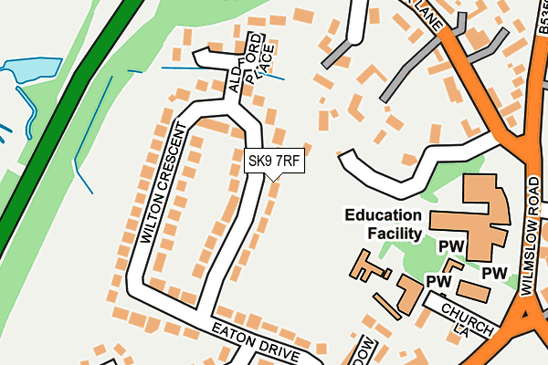 SK9 7RF map - OS OpenMap – Local (Ordnance Survey)
