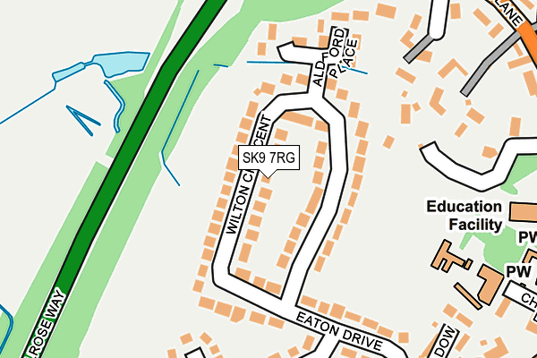 SK9 7RG map - OS OpenMap – Local (Ordnance Survey)