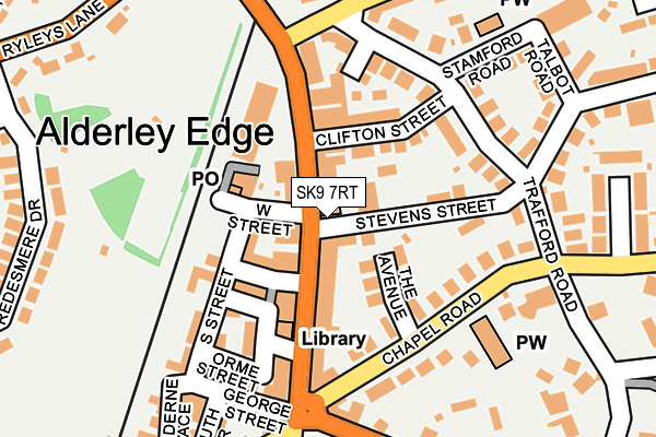 SK9 7RT map - OS OpenMap – Local (Ordnance Survey)