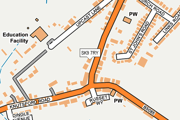 SK9 7RY map - OS OpenMap – Local (Ordnance Survey)
