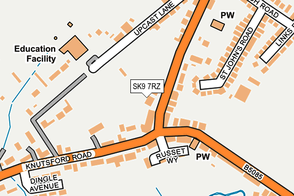 SK9 7RZ map - OS OpenMap – Local (Ordnance Survey)