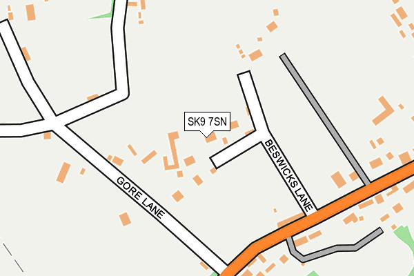 SK9 7SN map - OS OpenMap – Local (Ordnance Survey)
