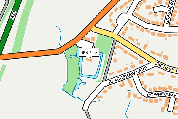 SK9 7TG map - OS OpenMap – Local (Ordnance Survey)