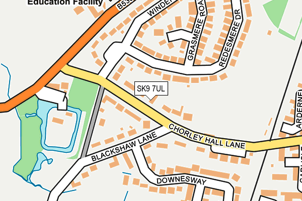 SK9 7UL map - OS OpenMap – Local (Ordnance Survey)