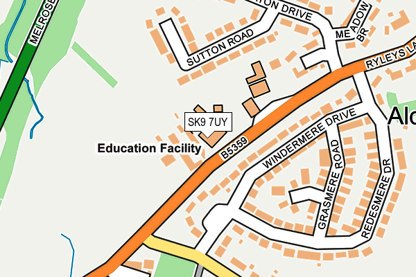 Map of RYLEYS SCHOOL LIMITED (THE) at local scale