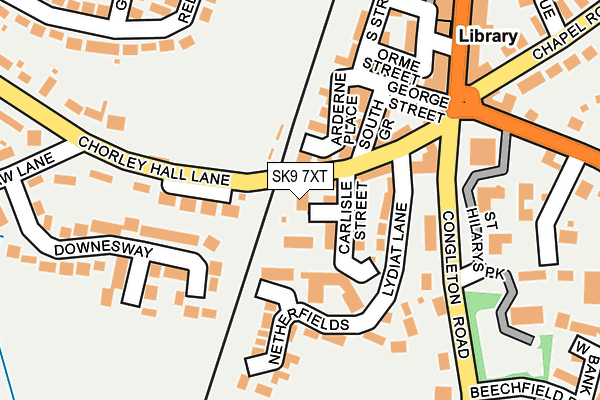 SK9 7XT map - OS OpenMap – Local (Ordnance Survey)