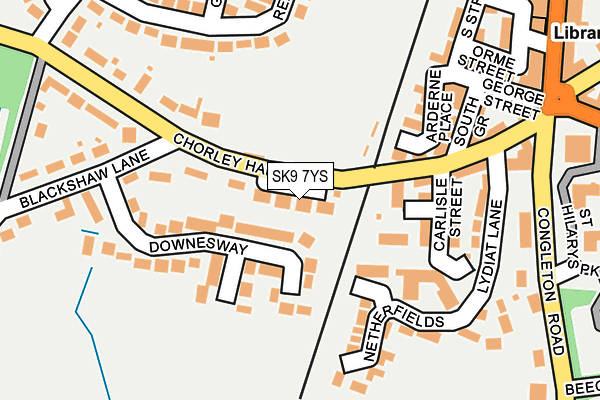 SK9 7YS map - OS OpenMap – Local (Ordnance Survey)