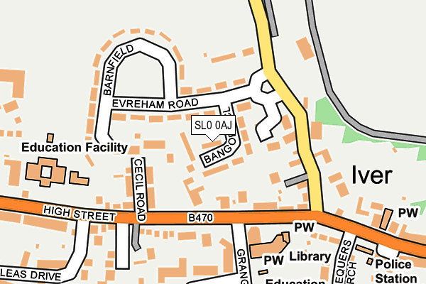 SL0 0AJ map - OS OpenMap – Local (Ordnance Survey)