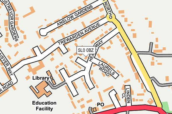 SL0 0BZ map - OS OpenMap – Local (Ordnance Survey)