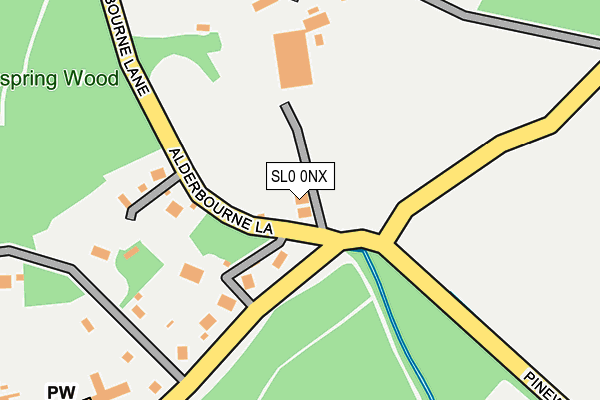 SL0 0NX map - OS OpenMap – Local (Ordnance Survey)