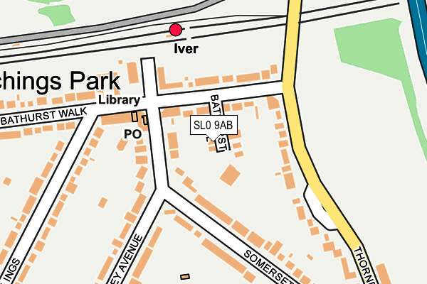 SL0 9AB map - OS OpenMap – Local (Ordnance Survey)