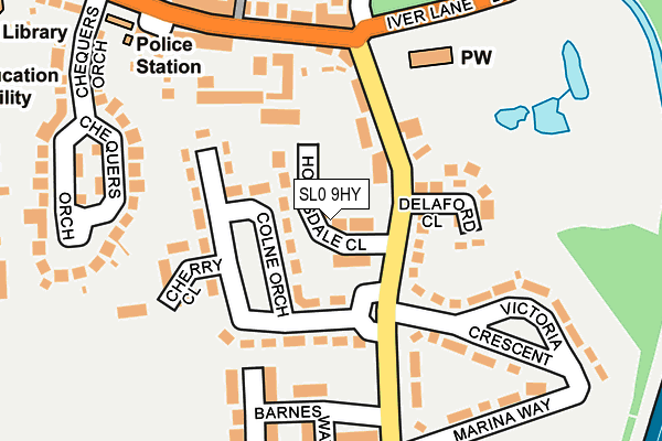 SL0 9HY map - OS OpenMap – Local (Ordnance Survey)
