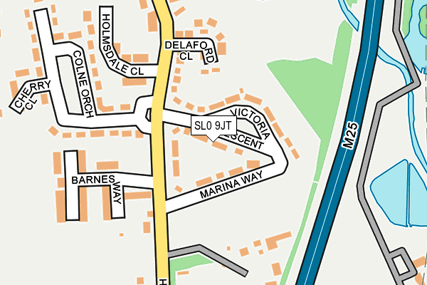 SL0 9JT map - OS OpenMap – Local (Ordnance Survey)