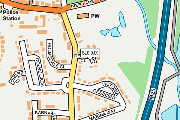 SL0 9JX map - OS OpenMap – Local (Ordnance Survey)