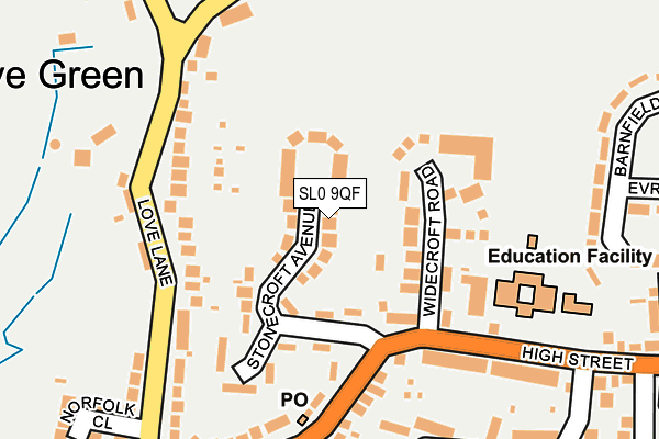 SL0 9QF map - OS OpenMap – Local (Ordnance Survey)