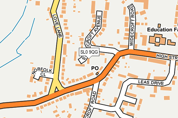 SL0 9QG map - OS OpenMap – Local (Ordnance Survey)