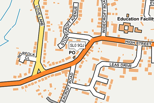 SL0 9QJ map - OS OpenMap – Local (Ordnance Survey)
