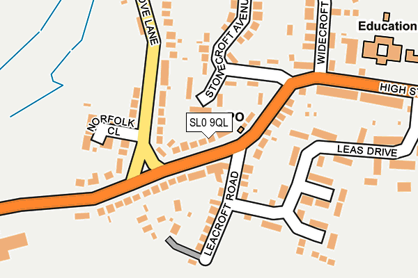 SL0 9QL map - OS OpenMap – Local (Ordnance Survey)
