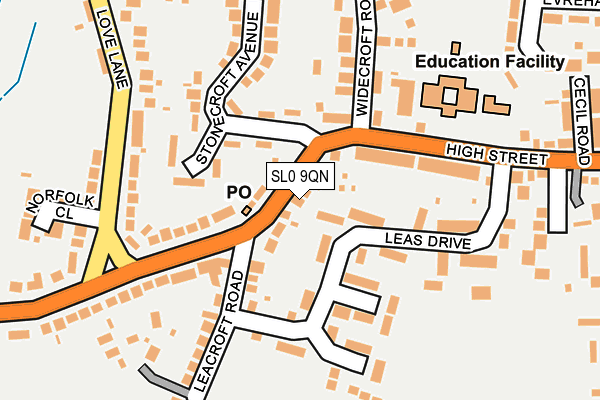 SL0 9QN map - OS OpenMap – Local (Ordnance Survey)