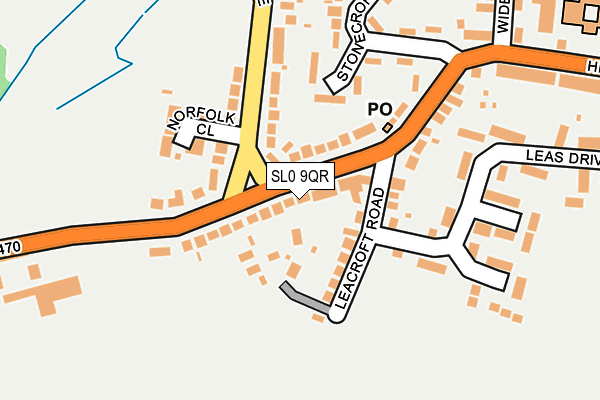 SL0 9QR map - OS OpenMap – Local (Ordnance Survey)