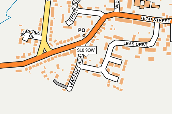 SL0 9QW map - OS OpenMap – Local (Ordnance Survey)