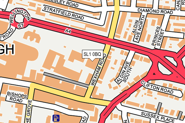 SL1 0BQ map - OS OpenMap – Local (Ordnance Survey)